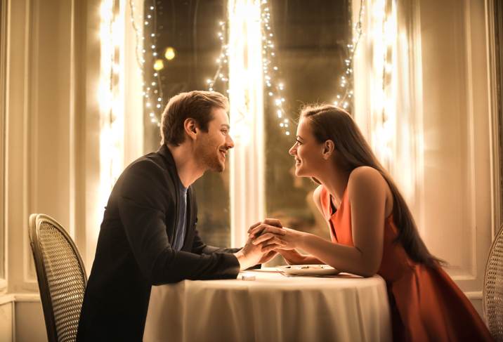 Sweet couple having a romantic dinner Sweet couple having a romantic dinner