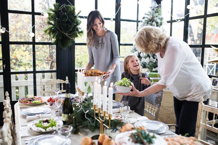 Family enjoying preparing Christmas Family enjoying preparing Christmas